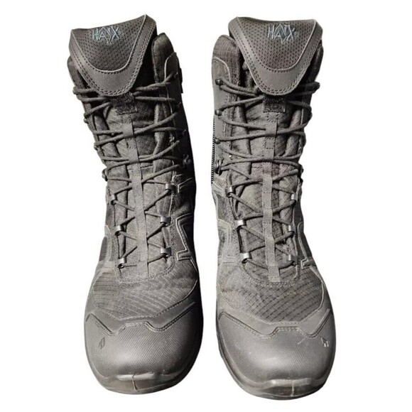 HAIX Black Eagle Tactical Boots Size 13 High Top Side Zipper